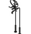 Rubinet 3FHXL Floor Mount Tub Filler with Hand Held Shower