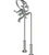 Rubinet 3FHXL Floor Mount Tub Filler with Hand Held Shower