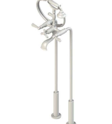 Rubinet 3FHXL Floor Mount Tub Filler with Hand Held Shower