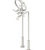 Rubinet 3FHXL Floor Mount Tub Filler with Hand Held Shower