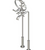 Rubinet 3FHXL Floor Mount Tub Filler with Hand Held Shower