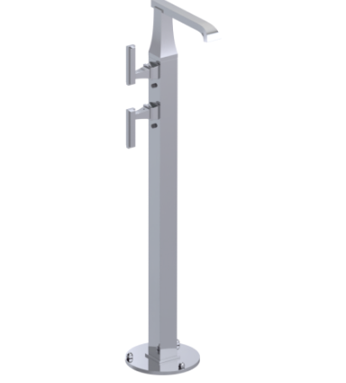 Rubinet 3FMQL Floor Mount Tub Filler