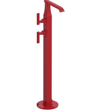 Rubinet 3FMQL Floor Mount Tub Filler