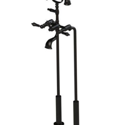 Rubinet 3FRML Floor Mount Tub Filler With Hand Held Shower