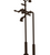 Rubinet 3FRML Floor Mount Tub Filler With Hand Held Shower