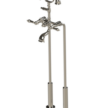 Rubinet 3FRML Floor Mount Tub Filler With Hand Held Shower