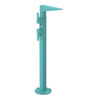 Rubinet 3FRSL Floor Mount Tub Filler