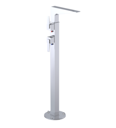 Rubinet 3FRSL Floor Mount Tub Filler