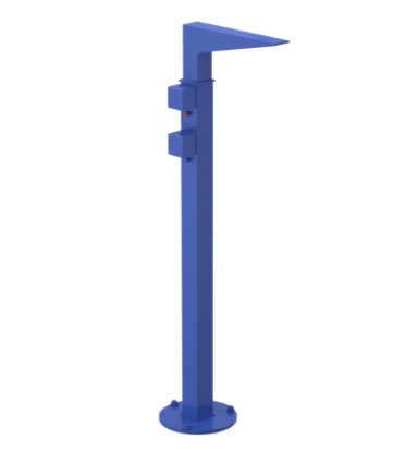 Rubinet 3FRSQ Floor Mount Tub Filler