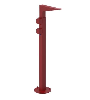 Rubinet 3FRSQ Floor Mount Tub Filler