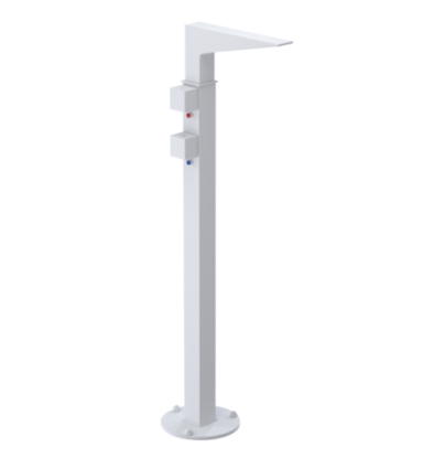 Rubinet 3FRSQ Floor Mount Tub Filler