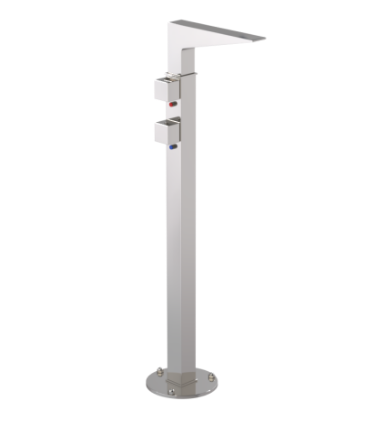 Rubinet 3FRSQ Floor Mount Tub Filler