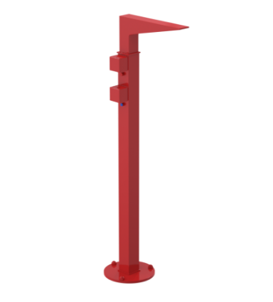 Rubinet 3FRSQ Floor Mount Tub Filler