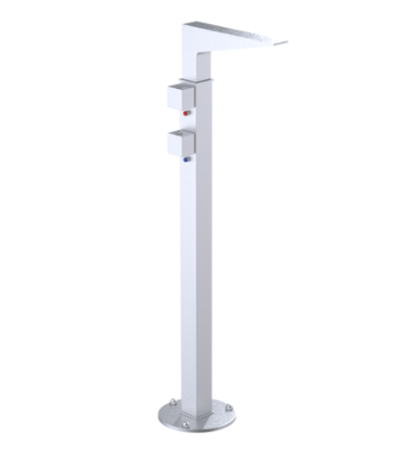 Rubinet 3FRSQ Floor Mount Tub Filler