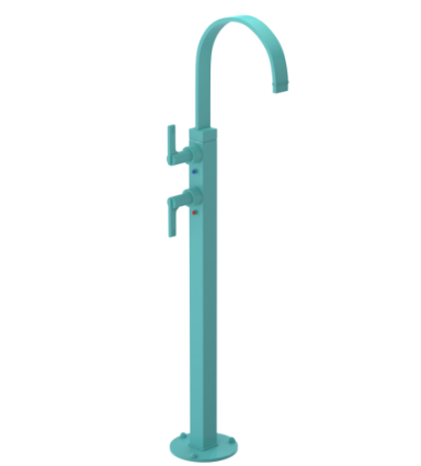 Rubinet 3FRTL Floor Mount Tub Filler