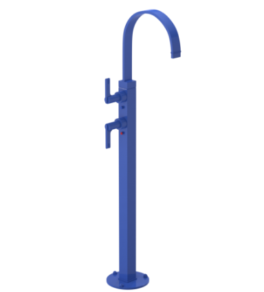 Rubinet 3FRTL Floor Mount Tub Filler