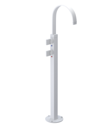 Rubinet 3FRTQ Floor Mount Tub Filler
