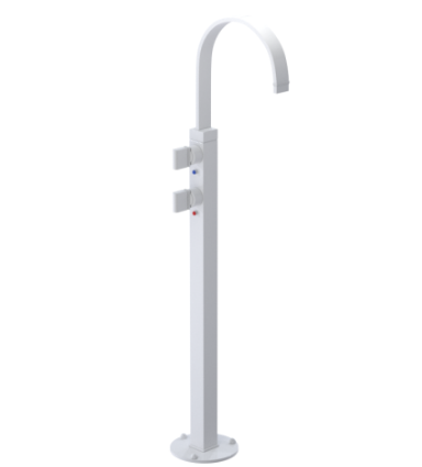 Rubinet 3FRTQ Floor Mount Tub Filler