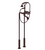 Rubinet 3FRVC Floor Mount Tub Filler With Hand Held Shower