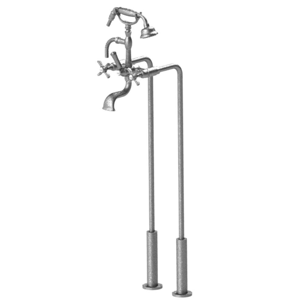 Rubinet 3FRVC Floor Mount Tub Filler With Hand Held Shower
