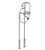 Rubinet 3FRVC Floor Mount Tub Filler With Hand Held Shower