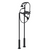 Rubinet 3FRVC Floor Mount Tub Filler With Hand Held Shower