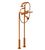 Rubinet 3FRVL Floor Mount Tub Filler With Hand Held Shower