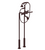 Rubinet 3FRVL Floor Mount Tub Filler With Hand Held Shower