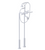 Rubinet 3FRVL Floor Mount Tub Filler With Hand Held Shower