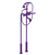 Rubinet 3FRVL Floor Mount Tub Filler With Hand Held Shower