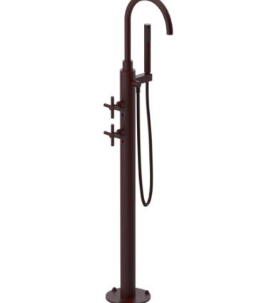 Rubinet 3GGLC Floor Mount Tub Filler With Hand Held Shower, Lasalle Spout