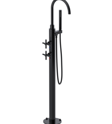 Rubinet 3GGLC Floor Mount Tub Filler With Hand Held Shower, Lasalle Spout