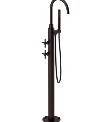 Rubinet 3GGLC Floor Mount Tub Filler With Hand Held Shower, Lasalle Spout