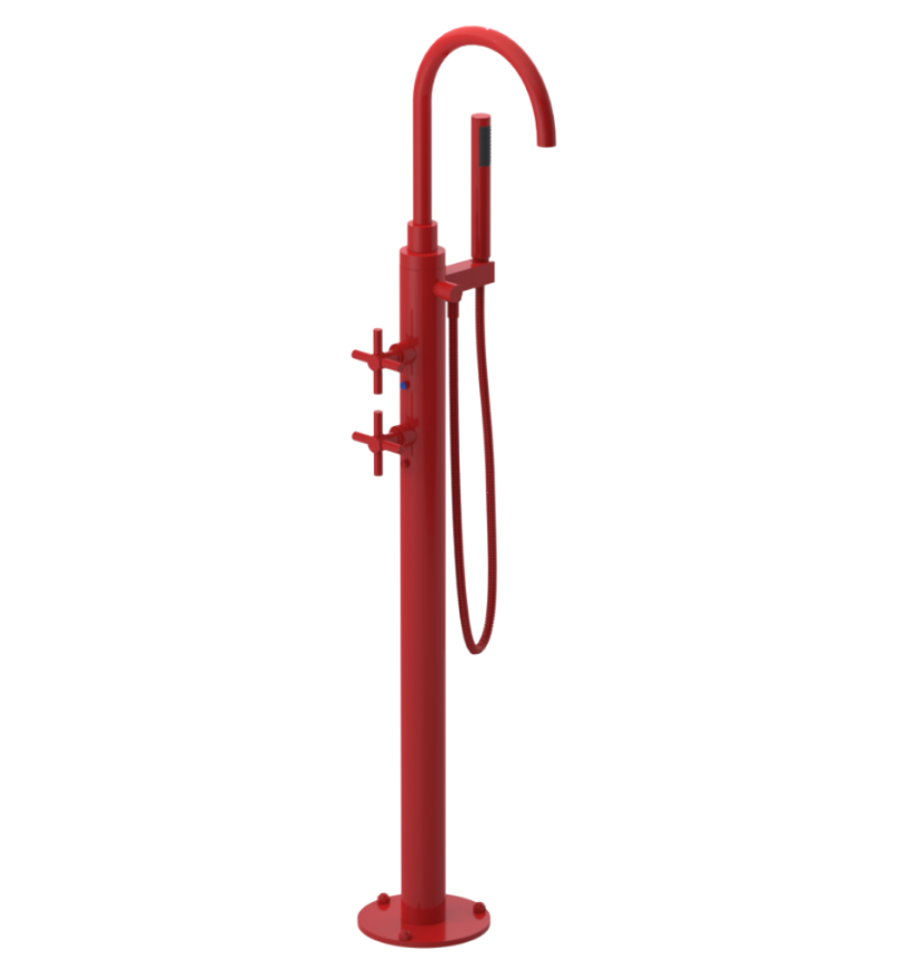 Rubinet 3GGLC Floor Mount Tub Filler With Hand Held Shower, Lasalle Spout