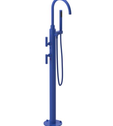 Rubinet 3GGLL Floor Mount Tub Filler with Hand Held Shower with La Salle Spout