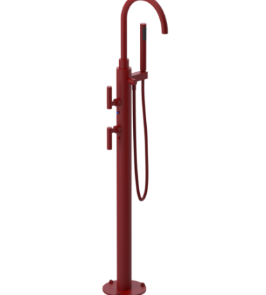 Rubinet 3GGLL Floor Mount Tub Filler with Hand Held Shower with La Salle Spout