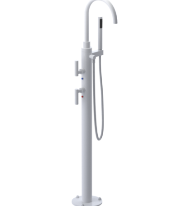 Rubinet 3GGLL Floor Mount Tub Filler with Hand Held Shower with La Salle Spout