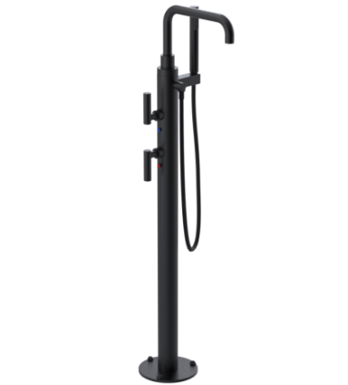 Rubinet 3GGNL Floor Mount Tub Filler with Hand Held Shower