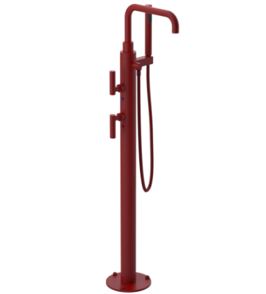 Rubinet 3GGNL Floor Mount Tub Filler with Hand Held Shower