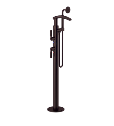 Rubinet 3GHOL Floor Mount Tub Filler with Hand Held Shower