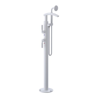 Rubinet 3GHOL Floor Mount Tub Filler with Hand Held Shower
