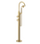 Rubinet 3GLAC Floor Mount Tub Filler With Hand Held Shower