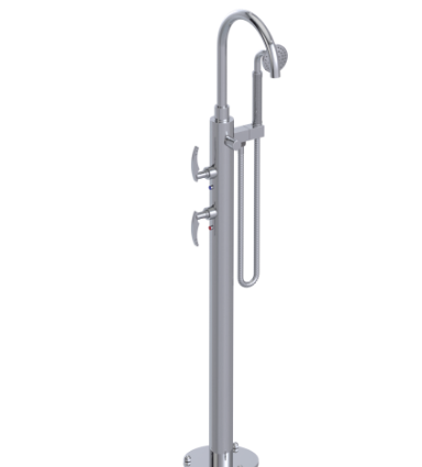 Rubinet 3GLAL Floor Mount Tub Filler With Hand Held Shower - Parent