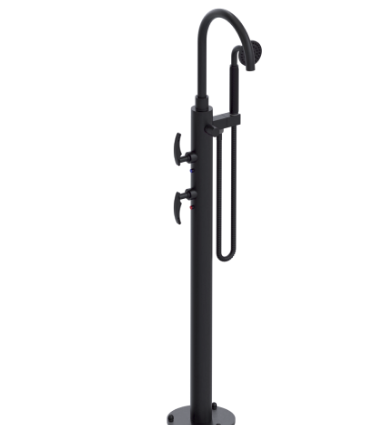 Rubinet 3GLAL Floor Mount Tub Filler With Hand Held Shower