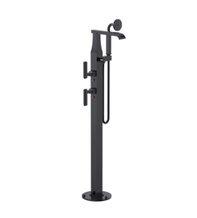Rubinet 3GMQL Floor Mount Tub Filler With Hand Held Shower