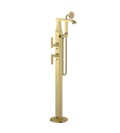 Rubinet 3GMQL Floor Mount Tub Filler With Hand Held Shower