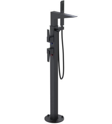 Rubinet 3GRSL Floor Mount Tub Filler with Hand Held Shower