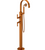Rubinet 3GRTL Floor Mount Tub Filler with Hand Held Shower