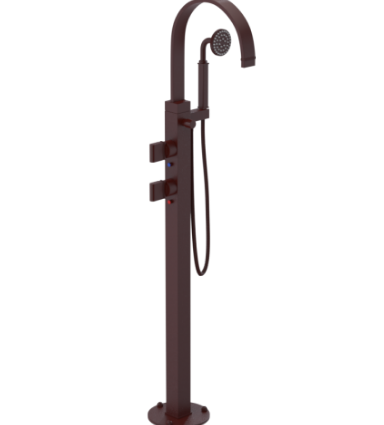 Rubinet 3GRTQ Floor Mount Tub Filler with Hand Held Shower