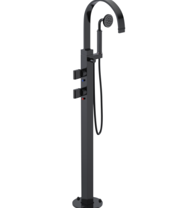 Rubinet 3GRTQ Floor Mount Tub Filler with Hand Held Shower